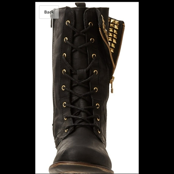 ISO: Steve Madden Barney Zip Studded Black Boots - Picture 3 of 4